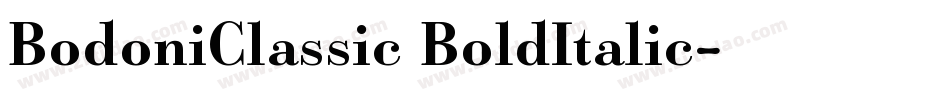 BodoniClassic BoldItalic字体转换